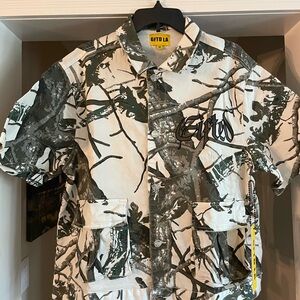 GFTD LA Men's Camo Short Sleeve Shirt Jacket-NWT-Size M